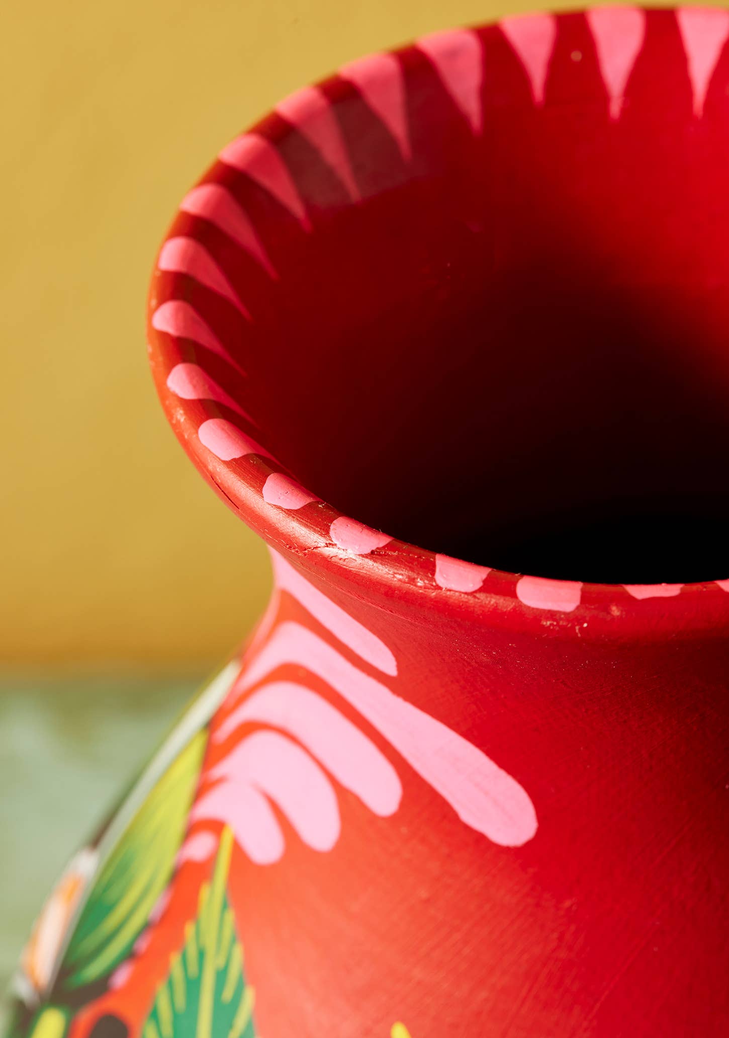 Namaste - Wholesale Vase - Handpainted Terracotta Sunflower Vase2