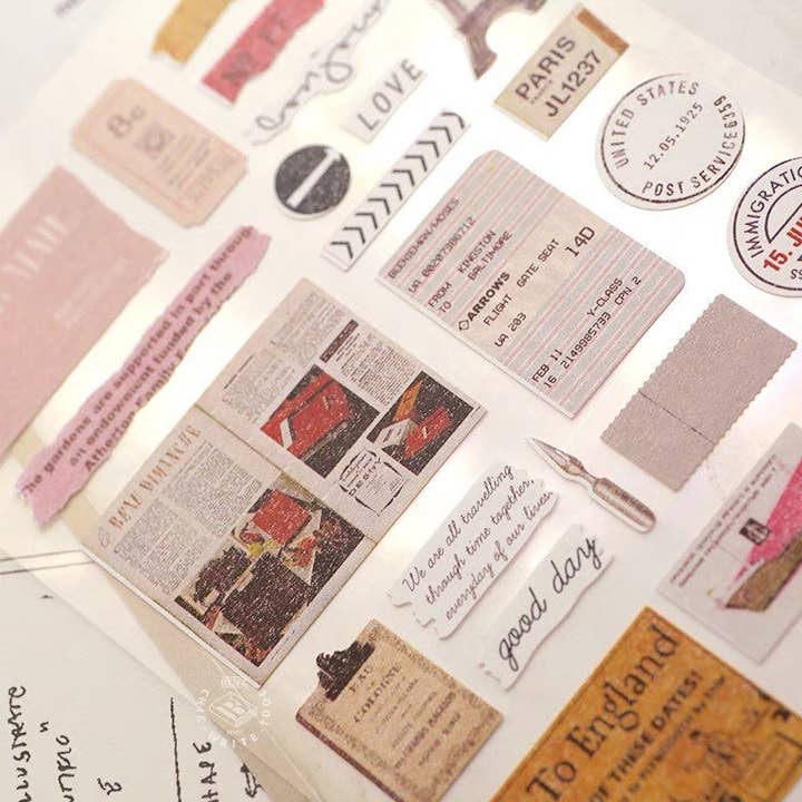 LULUFUNSTUDIO - Venta al por mayor Pegatina - Pegatinas Bullet Journal de Inglaterra y París