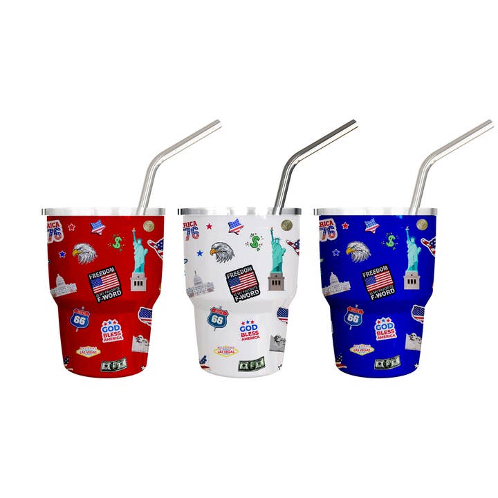 Patriotic Tumbler Shot 2oz for wholesale by Siesta Drinkware - Souvenir Store