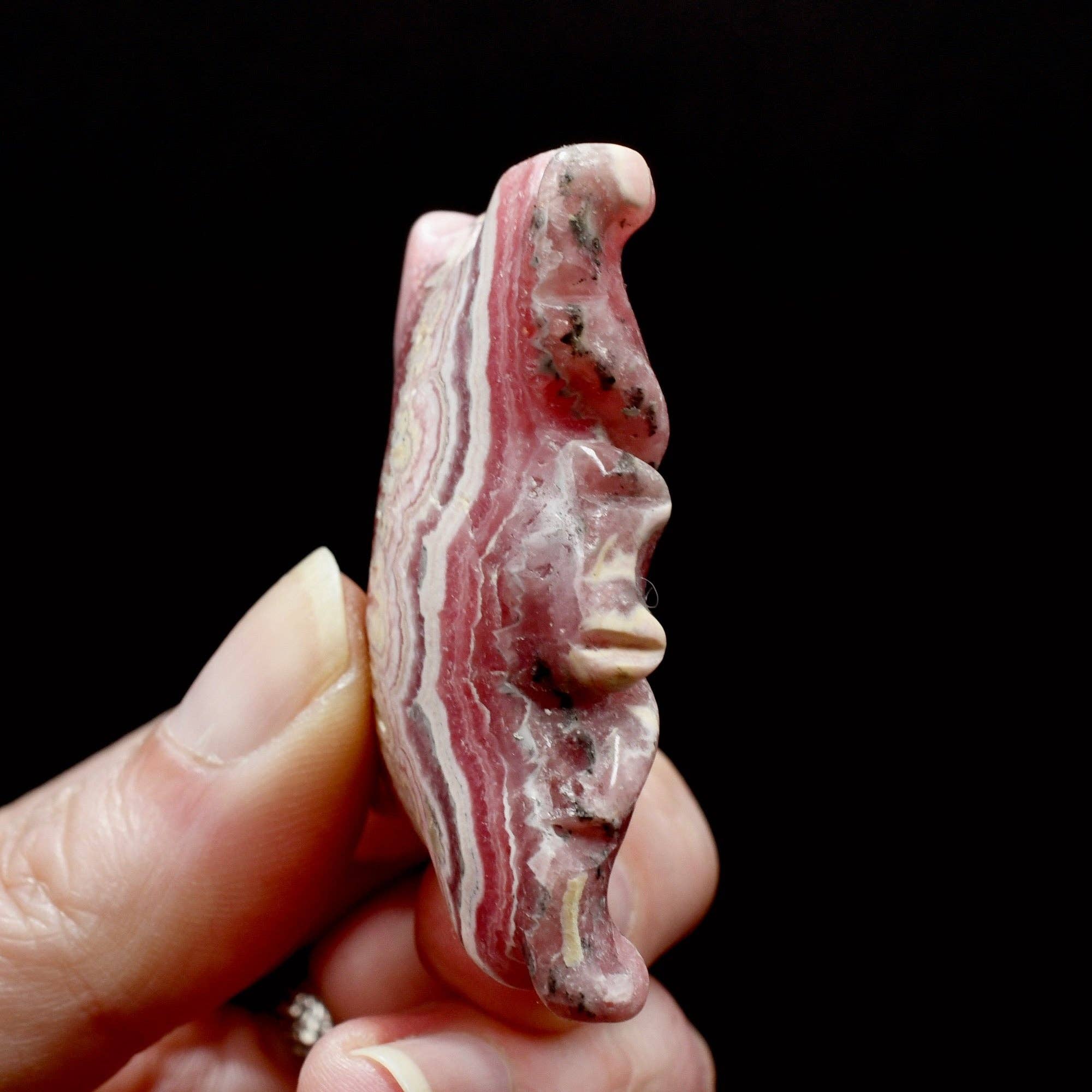 Caspar Curiosities - Wholesale Spiritual Stone/Crystal - Genuine Rhodochrosite Carved Crystal Crystal Flower2