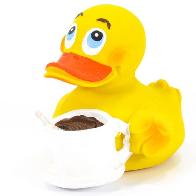 Coffee Rubber Duck for wholesale by Ducks in the Window