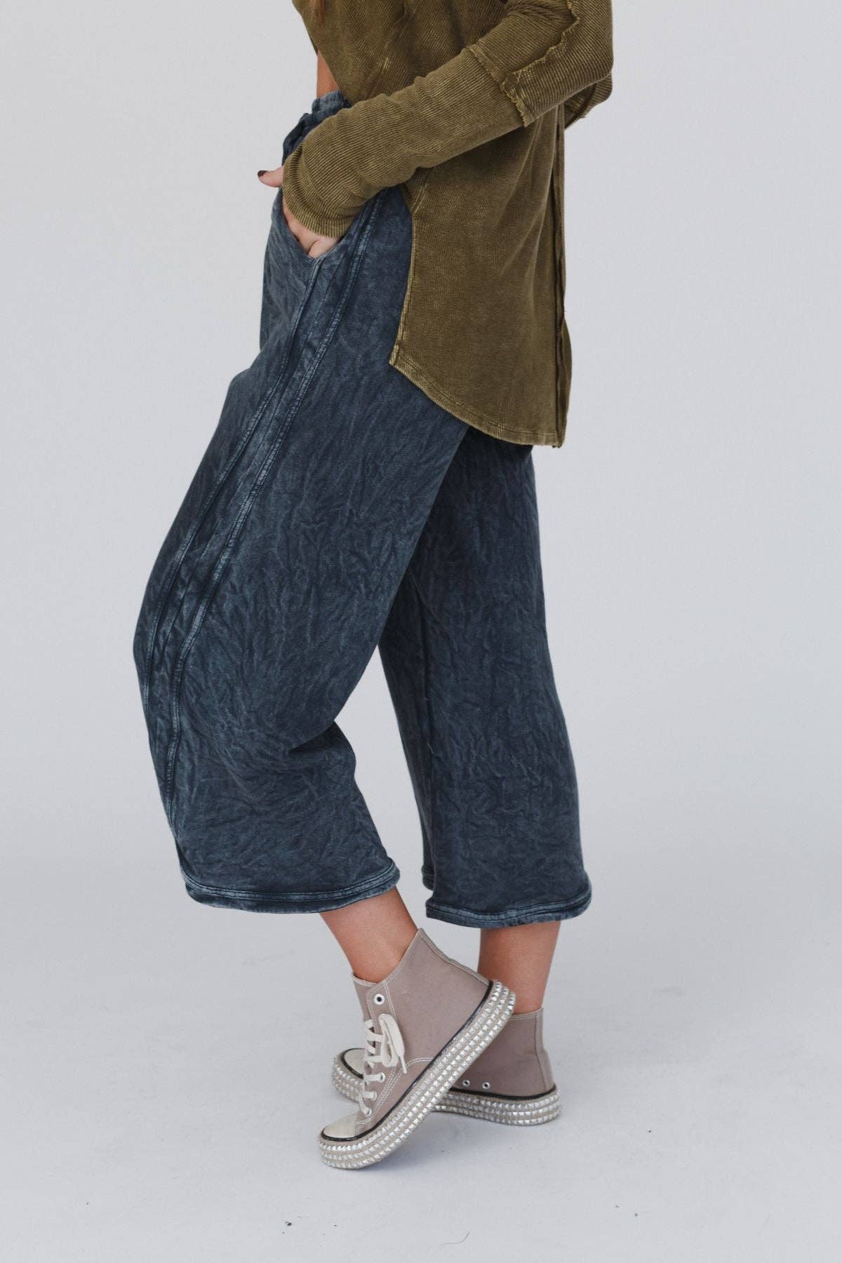 Three Bird Nest - Wholesale Pants - Women's - So Comfy Wide Leg Pant Petite Length - New Navy3