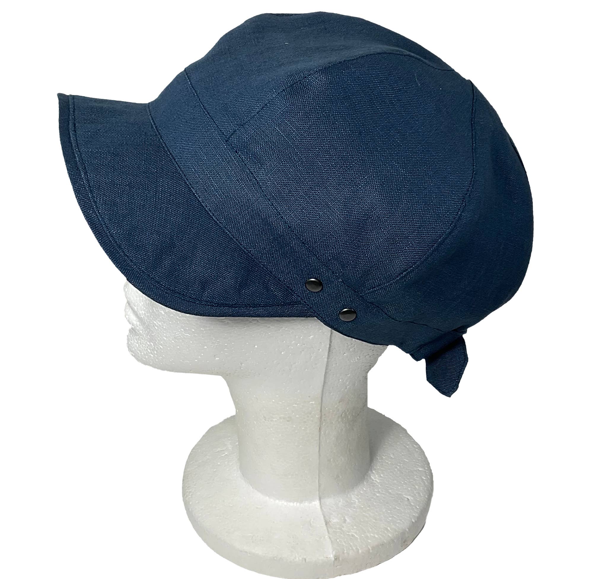 DCP Designs - Wholesale Newsboy/Schoolboy Hat - Women's - Linen Summer Cap, Newsboy style tie, Code HDC-L:3