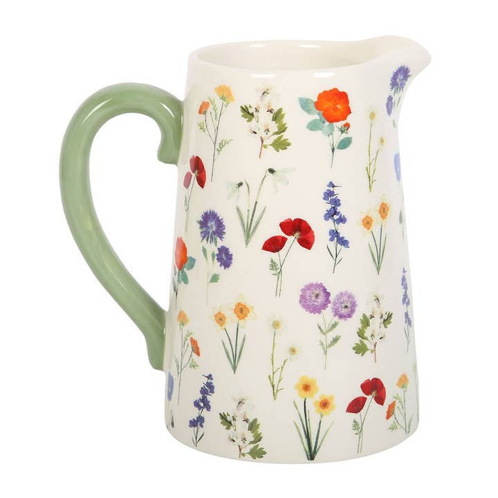 WONDER IMPORTS AUSTRALIA - Wholesale Jug - Wildflower Ceramic Flower Jug 17cm3
