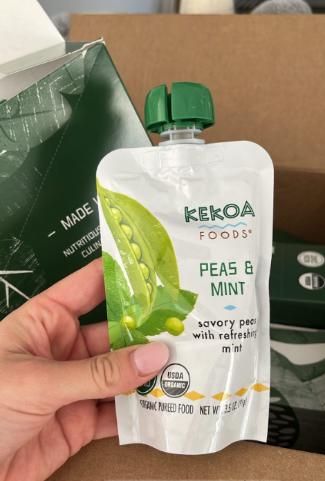Kekoa Foods - Wholesale Baby Food - Peas & Mint Squeeze Pouch, 100% Organic Vegetarian Baby Food Purée7