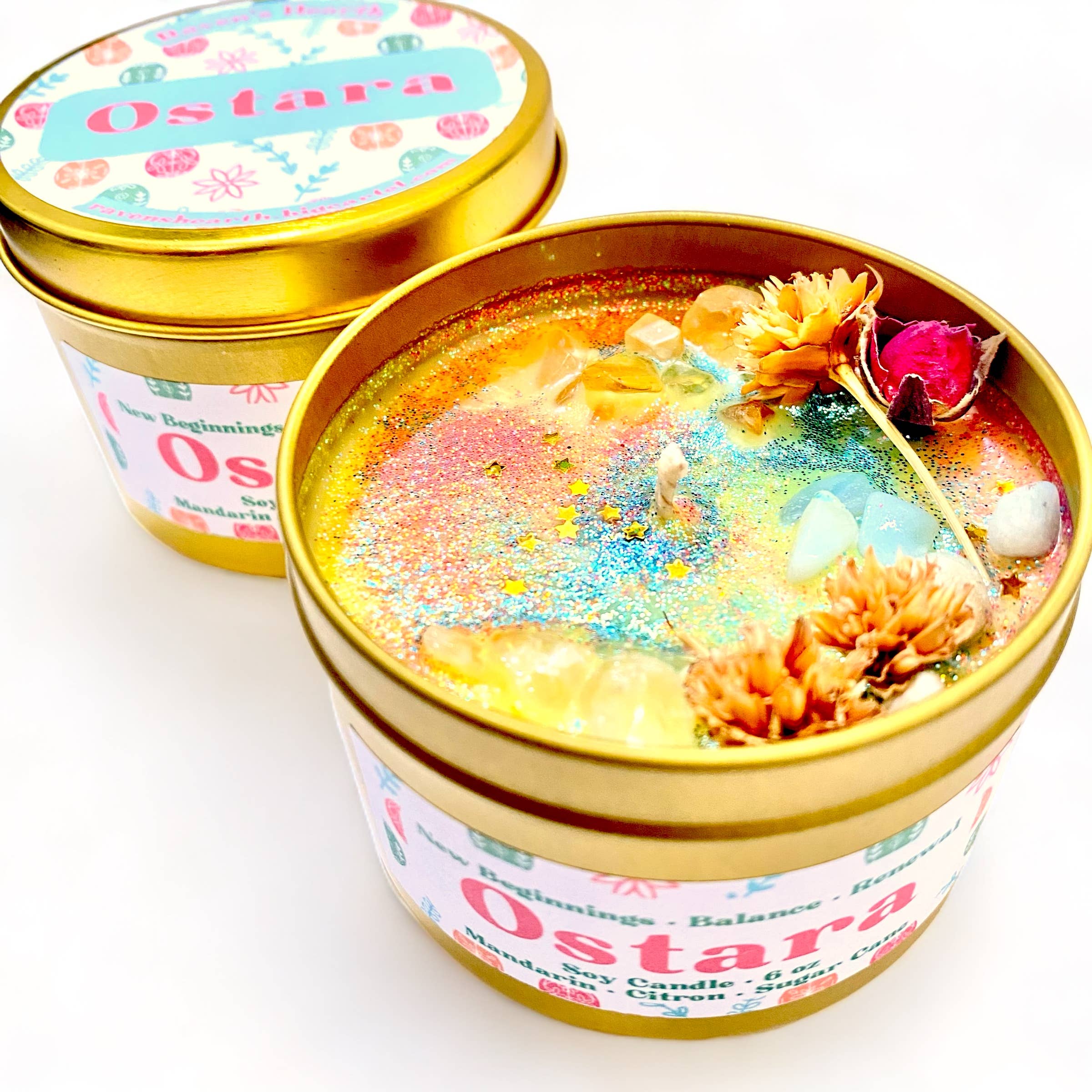 Raven’s Hearth – Großhandel Reisekerzen – Ostara-Kerze | Zitrus- und Zuckerduft | Erneuerung & Balance5