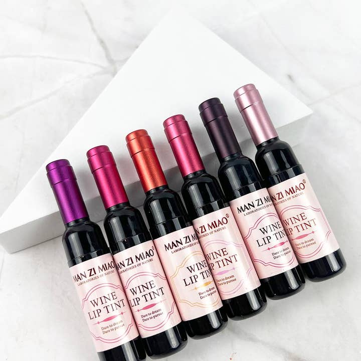 MINI WINE BOTTLE  LONG LASTING WATERPROOF  LIP TINT and other Purchase Wholesale wine products. Free Returns & Net 60 Terms on Faire trending on Faire.