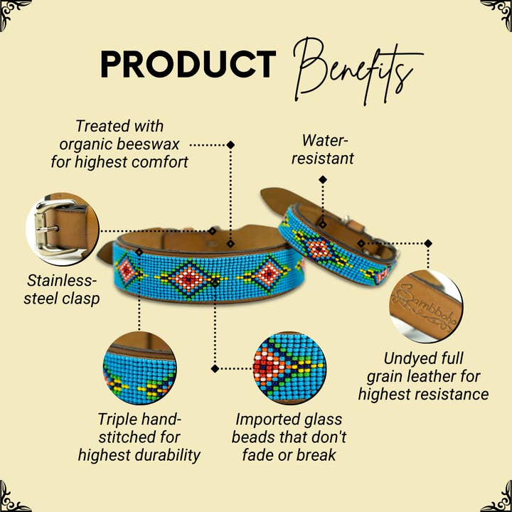 Sambboho - Wholesale Pet Collar - Dog - Blue Vogue Sambboho Dog Collar