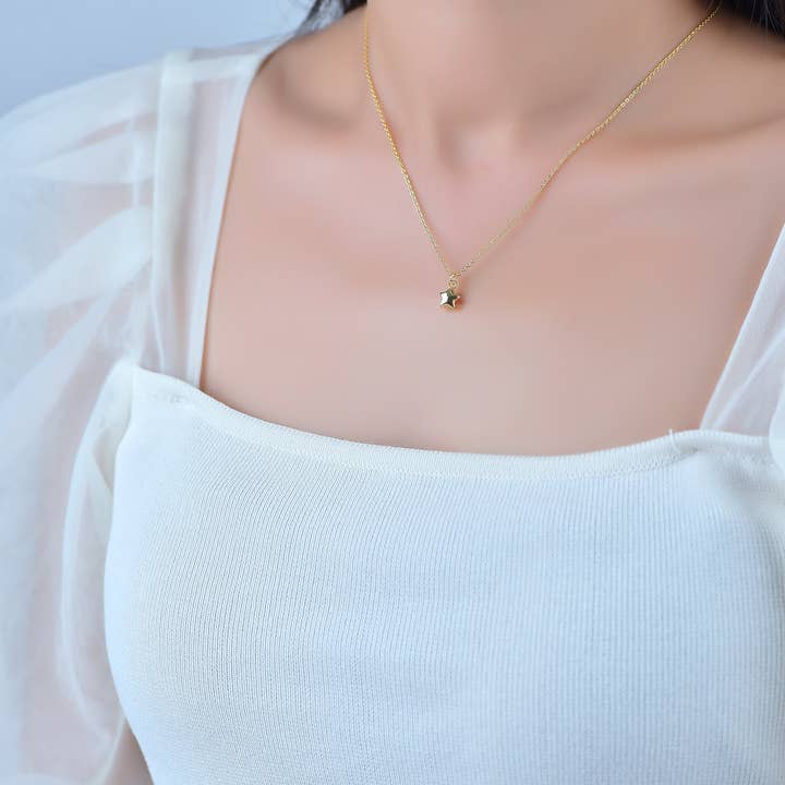 Jewel Pledge - Wholesale Individual Charm/Pendant - Gold Dainty Star Pendant Charm, CPG0412