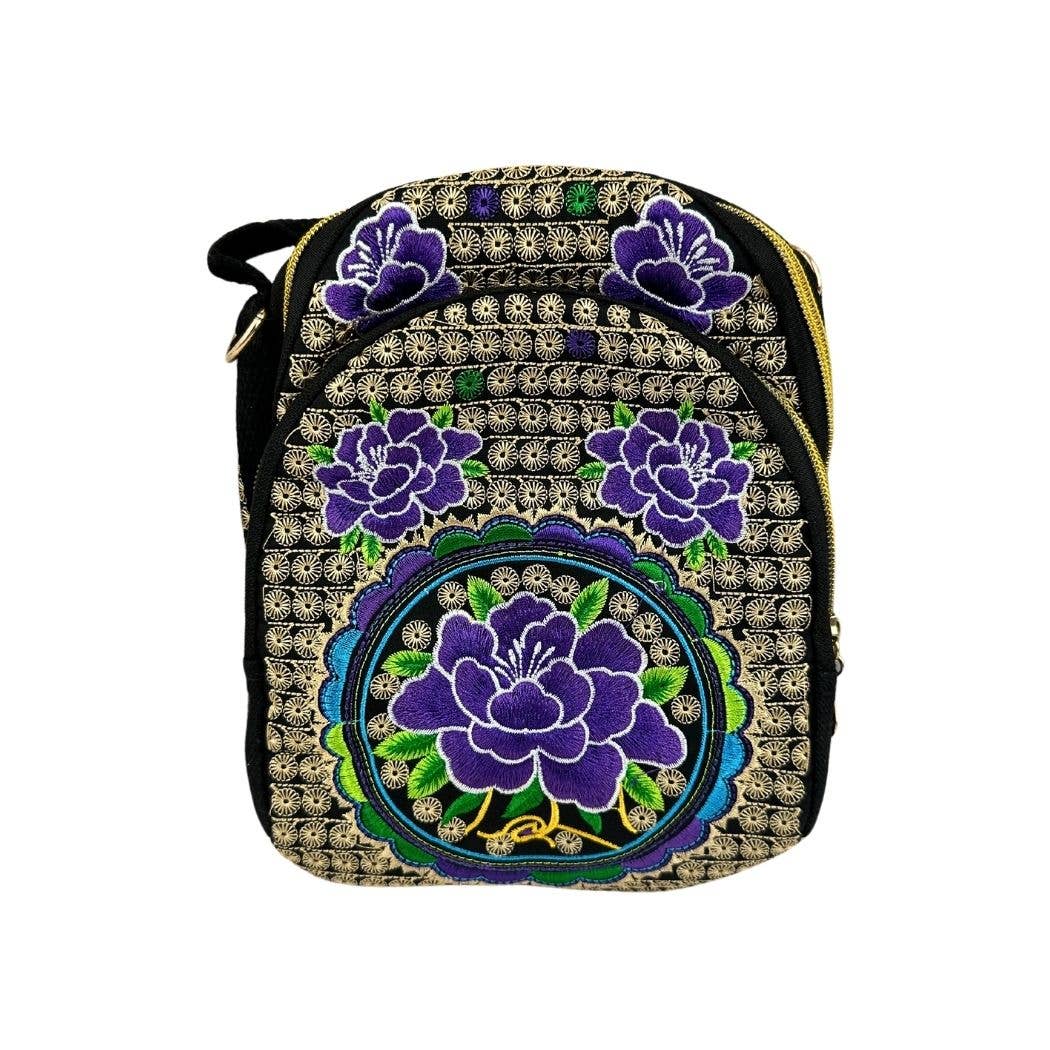 ZKY Wholesale - Wholesale Backpack - Women's - Embroidered Flower Mini Backpack, Crossbody Bag7