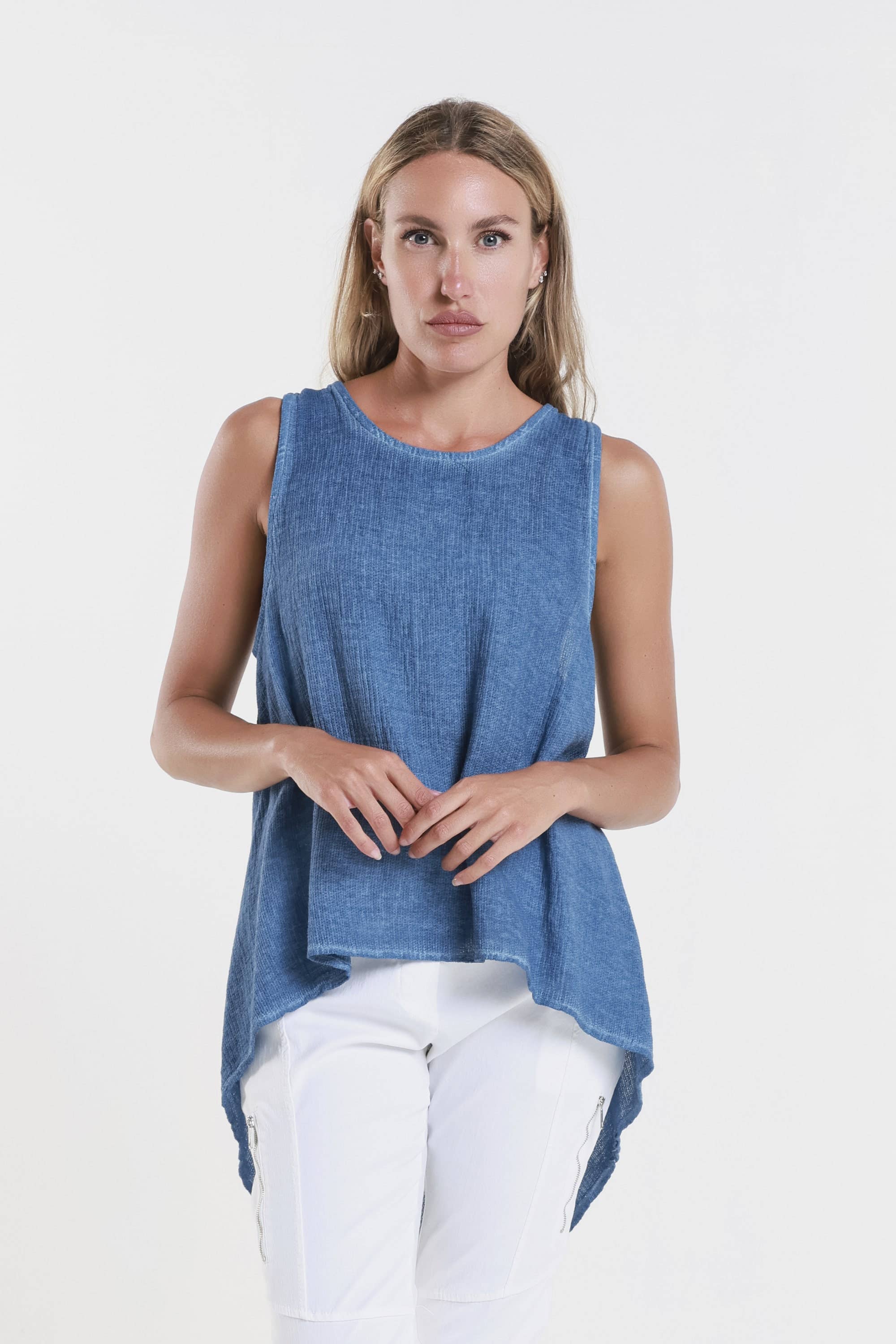 TINA Stephens Italy/Tees By Tina - Wholesale Tank Top - Women's - Lexa Lin-Co Tunic Tank (BT117)28