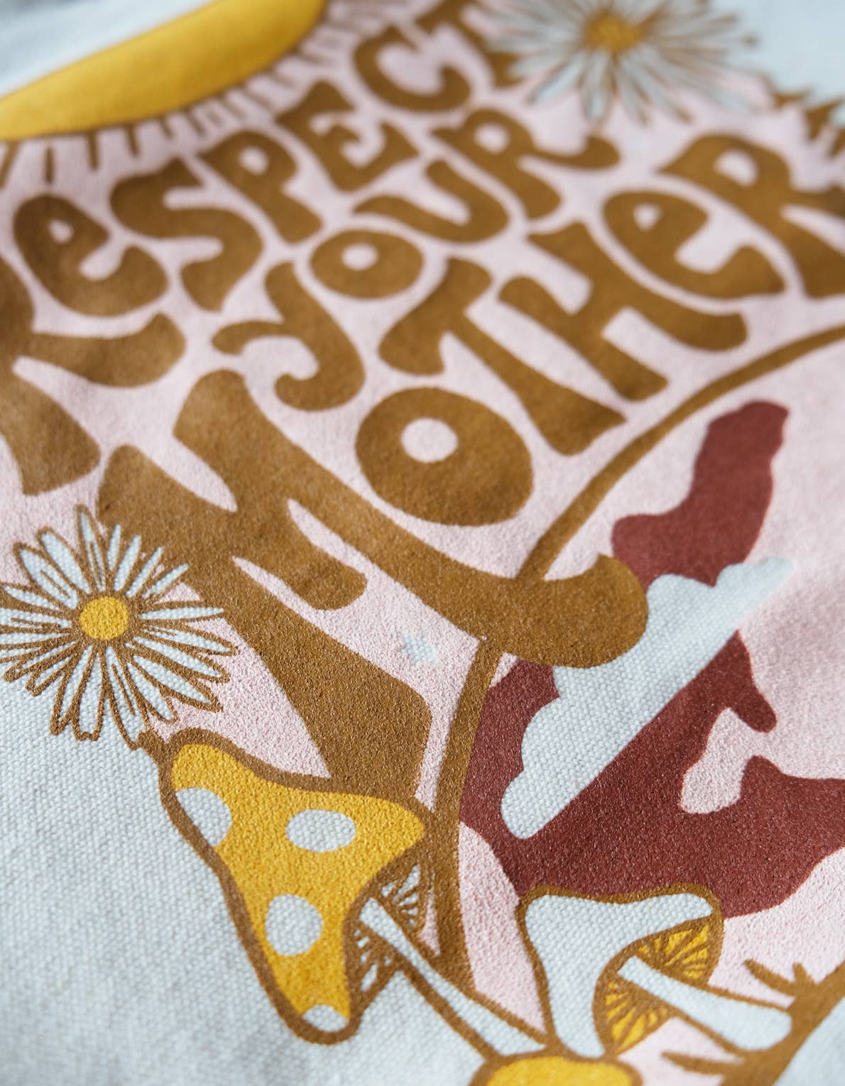 Idlewild Co. - Wholesale Tote Bag - Women's - Respect Your Mother Canvas Tote Bag w/ Vegan Leather Handles1