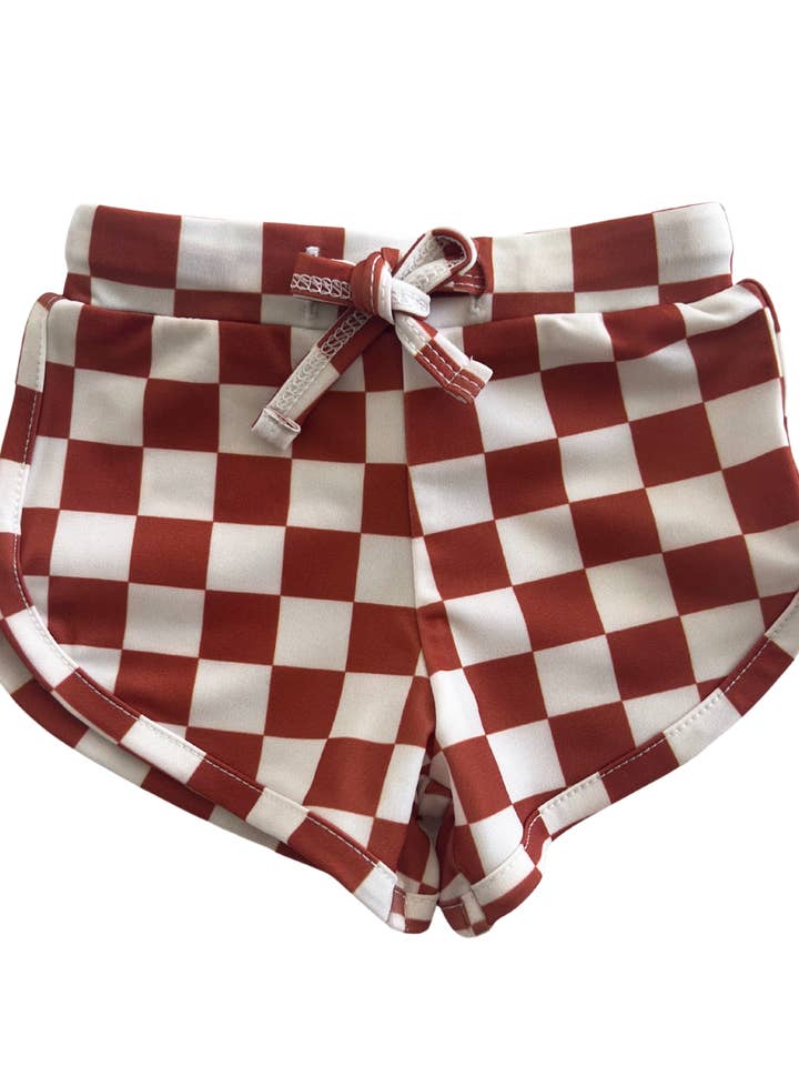 Stracciatella Checkerboard / Laguna Swim Short / UPF 50+ for wholesale by SIIX Collection