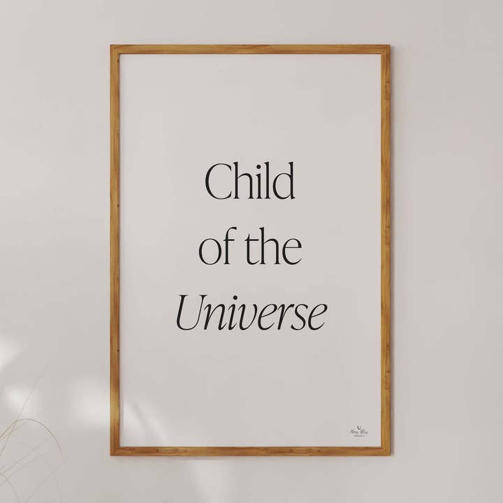 Impression typographique enfant de l'univers style minimaliste pour la vente par MoonGlowStationery