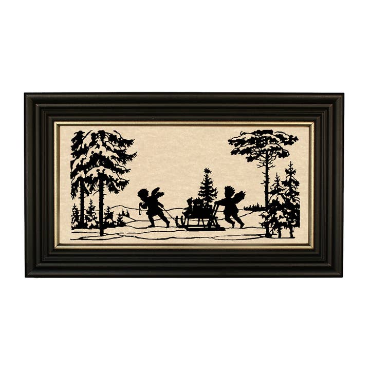 Perfect Christmas Tree Vintage Paper Cut Silhouette for wholesale by Madison Bay Co. - Historical Home Decor Reproductions