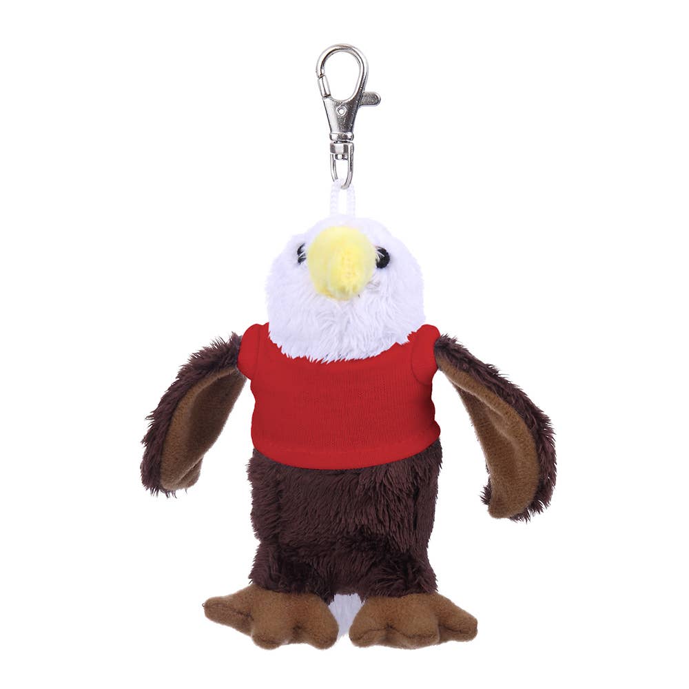 Plushland - Vendita all'ingrosso Portachiavi - Unisex - Portachiavi da 4" - Aquila con camicia personalizzata17