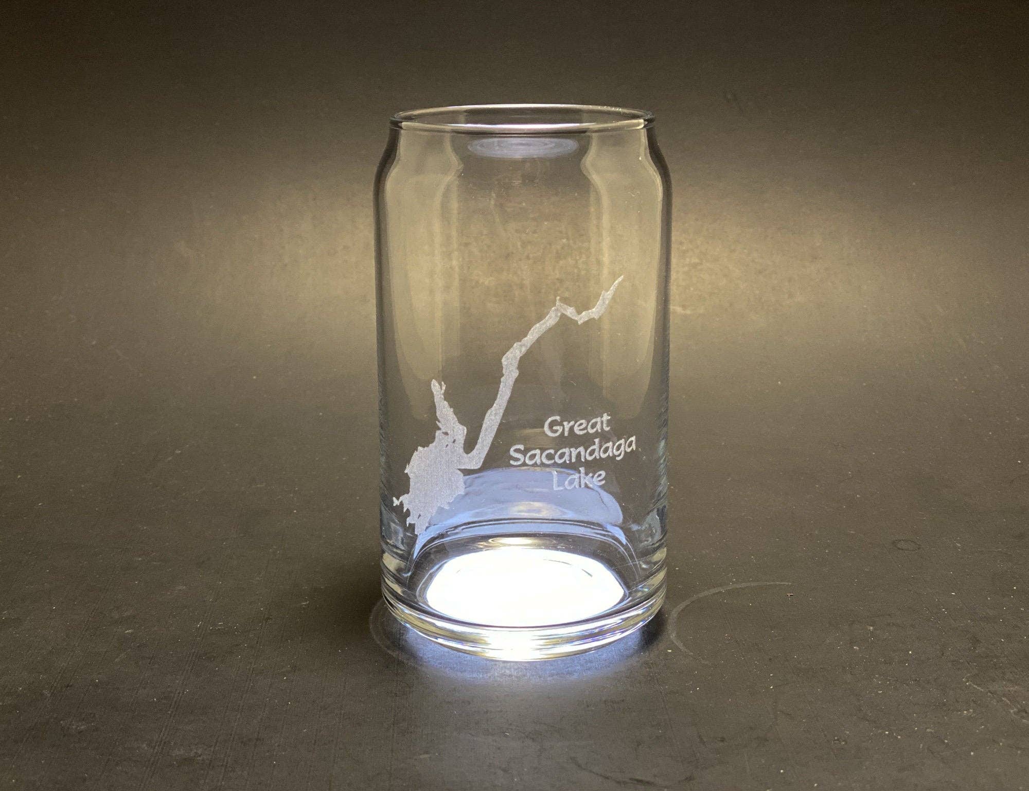 Adirondack Etching LLC - Wholesale Drinking Glass/Cup - Custom Lake Glass - 16oz Can Shape - Made in USA5