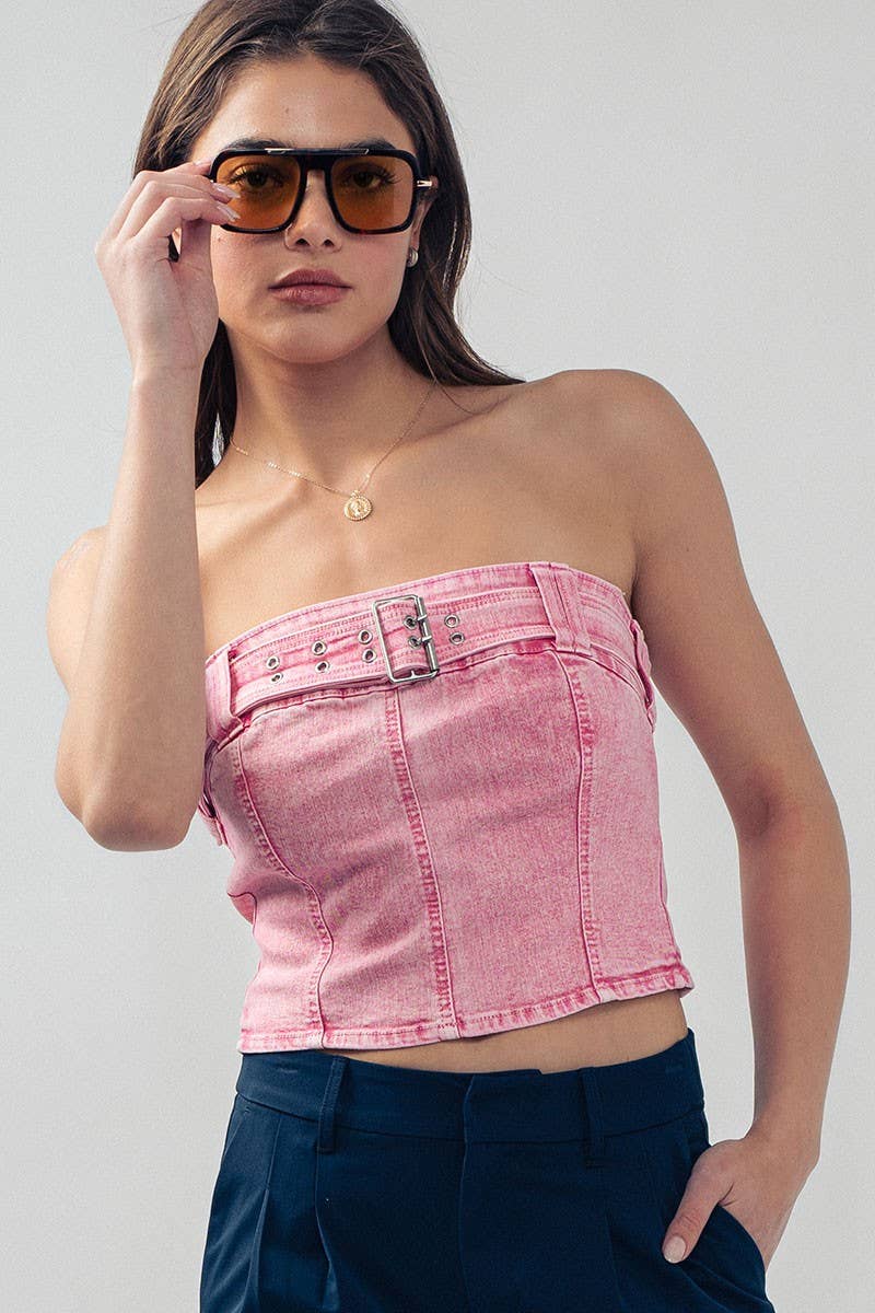Fashion Week - Wholesale Corset - Women's - Vintage Vibes Denim Corset Top8