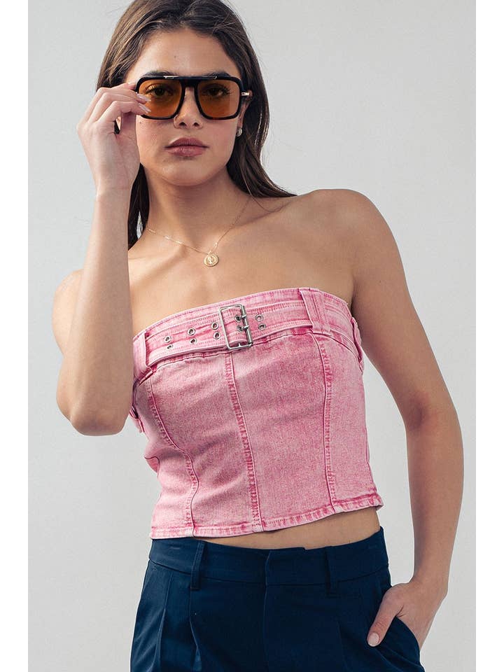 Fashion Week - Wholesale Corset - Women's - Vintage Vibes Denim Corset Top8