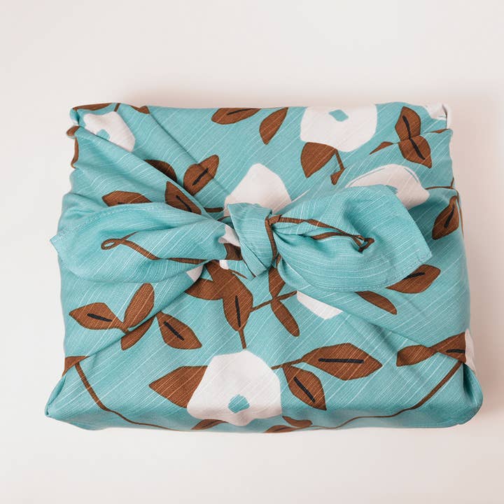 Stoffen cadeauverpakking/Furoshiki/Japans/70cm×70cm Hirugao Lichtblauw voor wholesale door KASHIKO