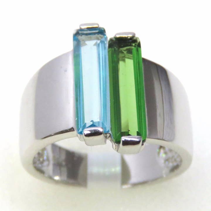 Moderne stijl Mt St Helens Heleniet brede zilveren ring voor wholesale door Twan Kee Jewelry