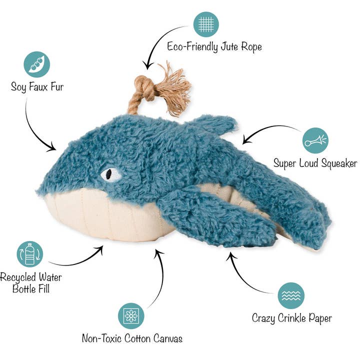 Fringe UMWELTFREUNDLICHES HUNDESPIELZEUG OH WALE für den Großhandel von Only An Ocean Europe