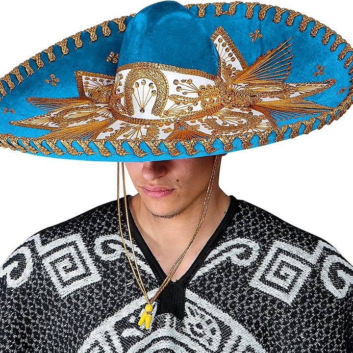 FESTMEX – Großhandel Kostüm – Erwachsene – Authentischer mexikanischer Sombrero Mariachi Charro Hut für Erwachsene, hochwertiger mexikanischer Hut für Kostümpartys, 5 de Mayo, 16 de Septiembre4