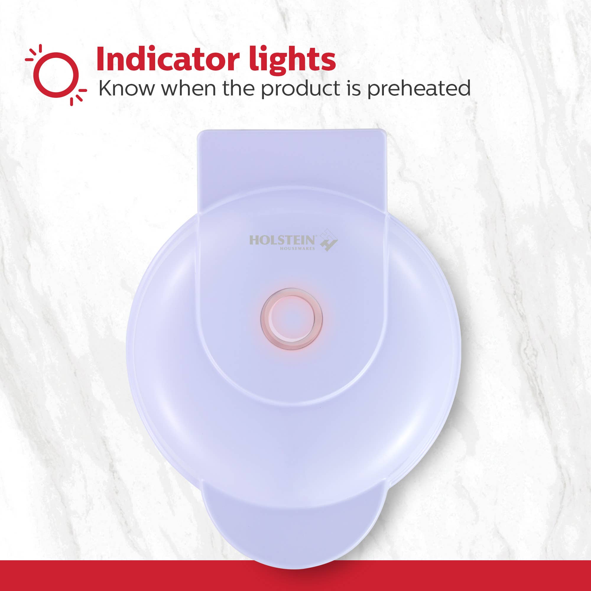 Holstein Housewares - Wholesale Kitchen Appliance - Personal Waffle Maker - 4 inch Mini - Assorted Colors 21