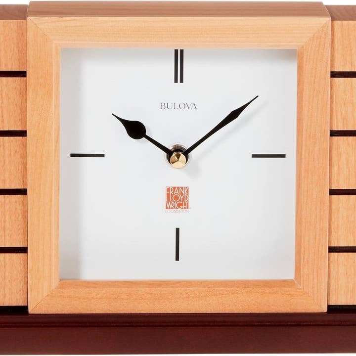 Bulova B1659 Usonian II Frank Lloyd Wright Tabletop Mantel Clock for wholesale by Playful Tail
