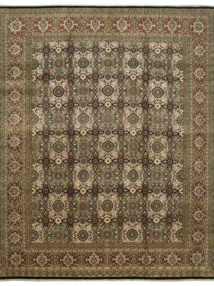 12x15 Grøn Oushak Tæppe - 35881 for engroshandel hos RUG N CARPET