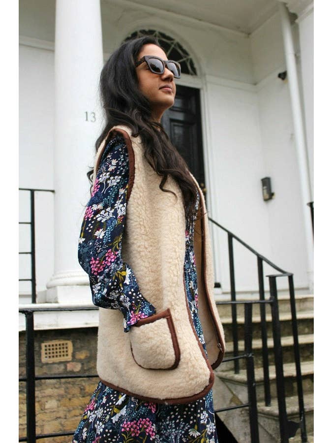 ONAIE - Wholesale Outerwear Vest - Women's - Oatmeal Wool Gilet
