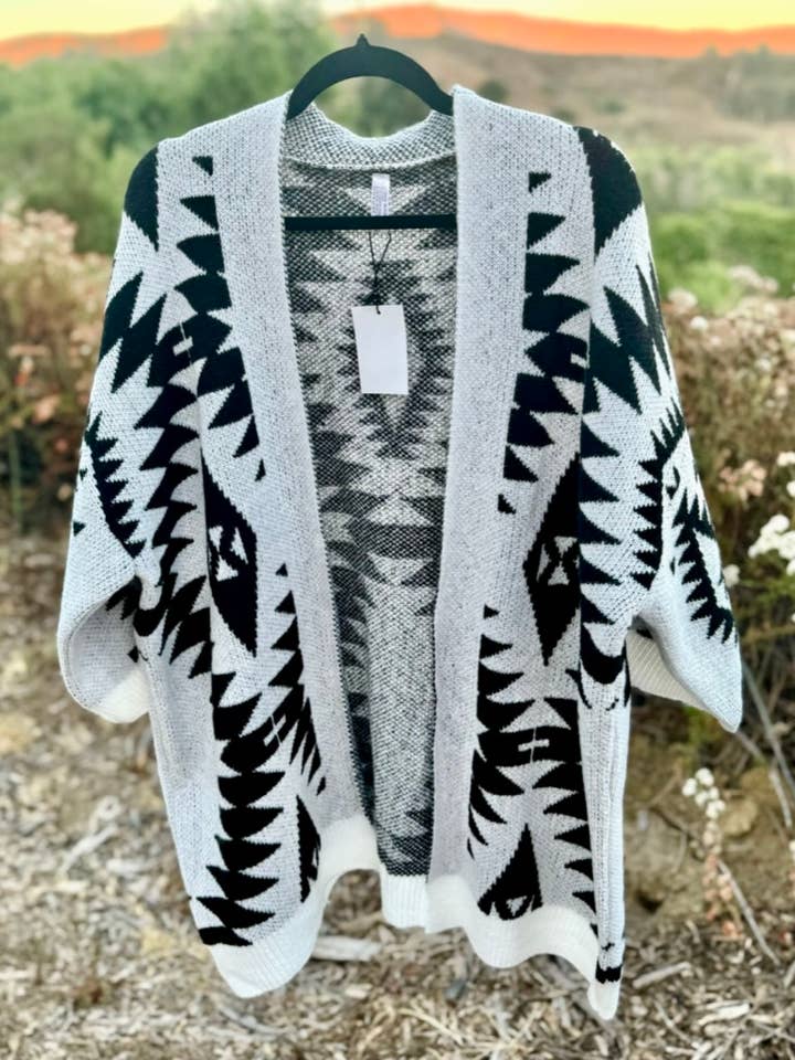 Naomi Wilde | Aztec Styled Cardigan with Large Arms for wholesale by Justin & Taylor