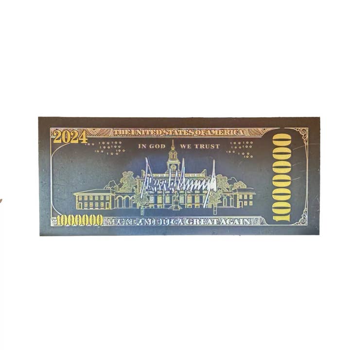 Blinkee.com, LLC – wholesale Gag gift/novelty gift – Donald Trump MAGA Million Dollar Gold Plated Bill