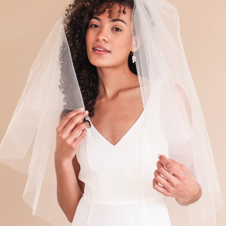 Dareth Colburn Designs - Wholesale Veil - Women's - 2-Layer Cut Edge Wedding Veil