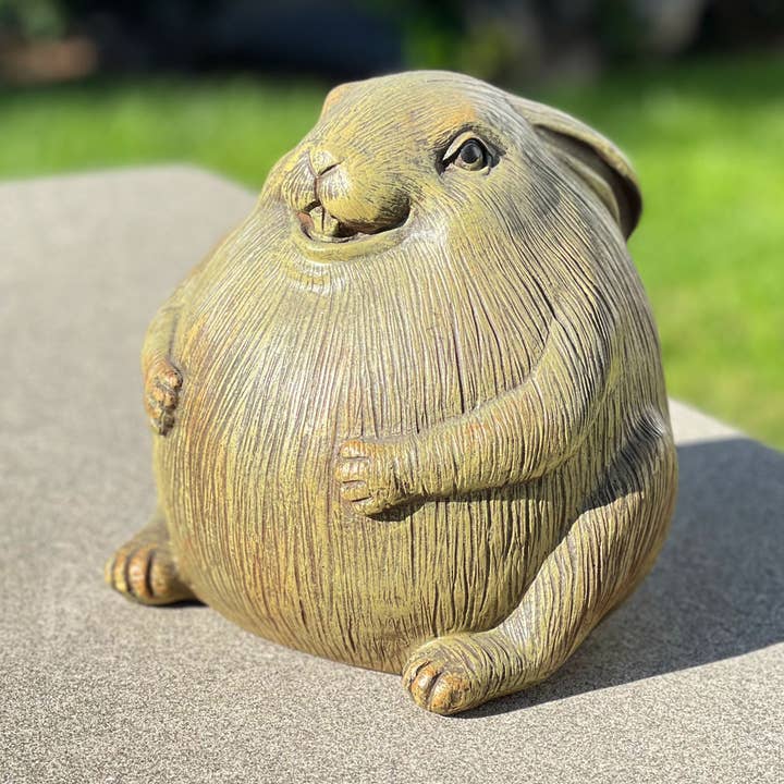Galt International Company - Wholesale Outdoor ornament/decor - Polyresin Chubby Rabbit Garden Statue 8"H0