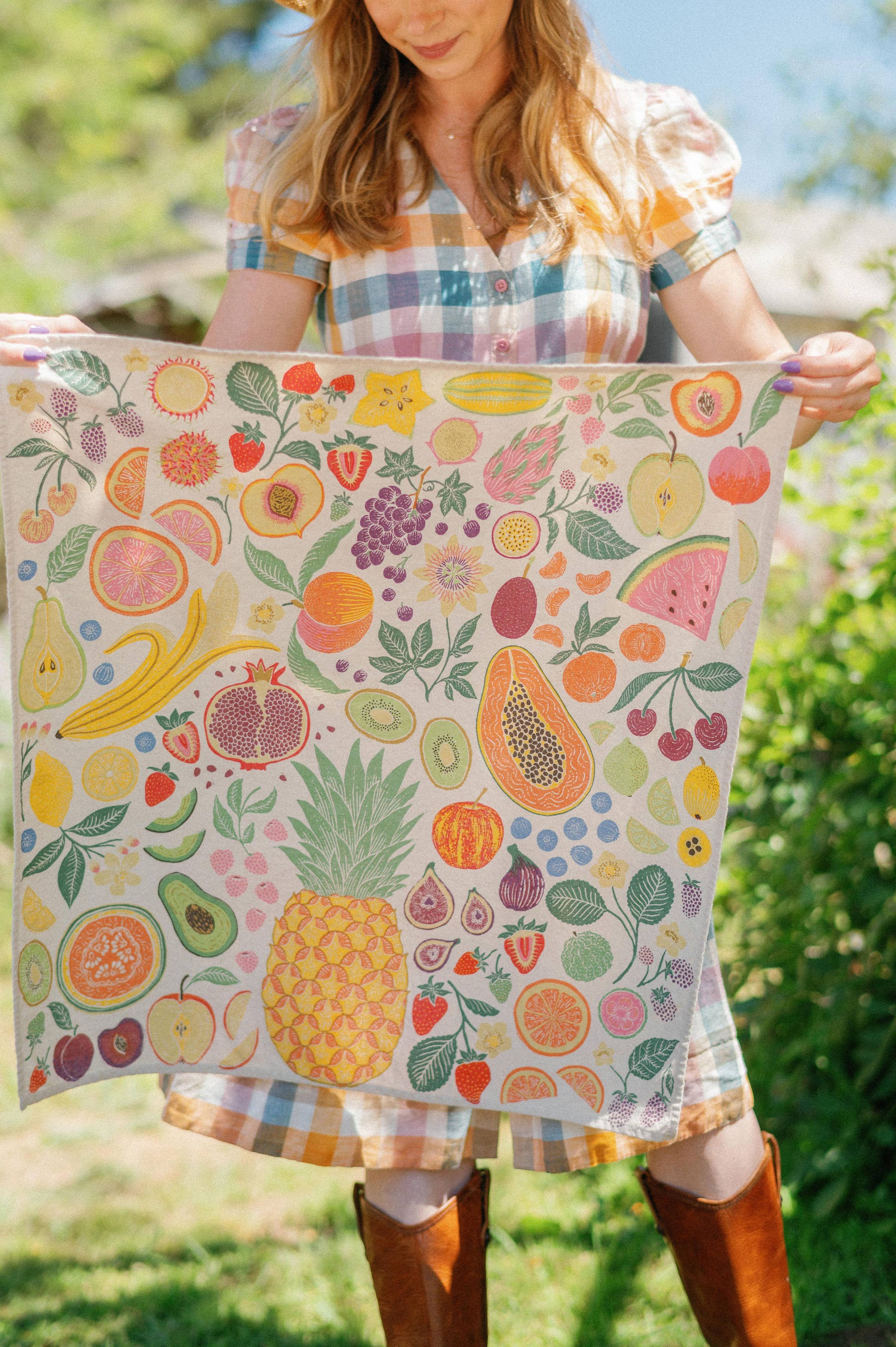 Lili Arnold - Wholesale Tea Towel - Organic Cotton Tea Towel - Fruit Basket10