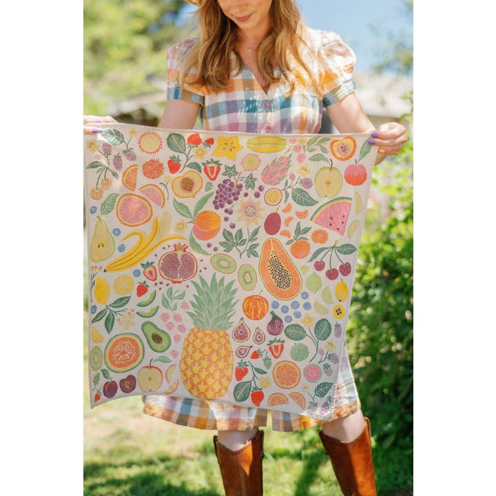 Lili Arnold – wholesale Tea towel – Organic Cotton Tea Towel - Fruit Basket10