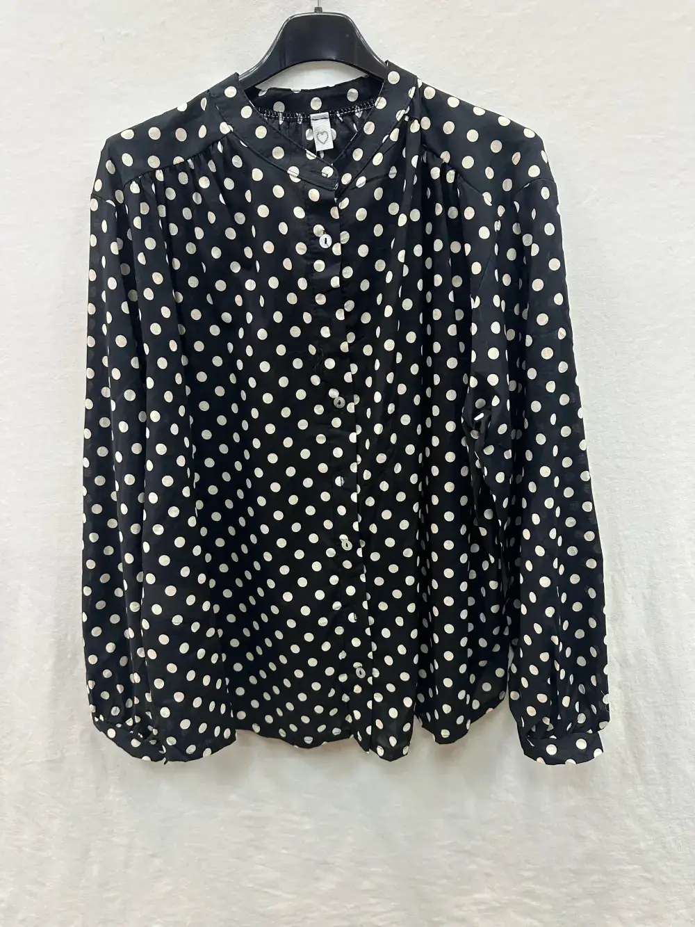 Mimi & Gogo - Wholesale Button Down Shirt - Women's - Printed Cotton Polka Dot Shirt2