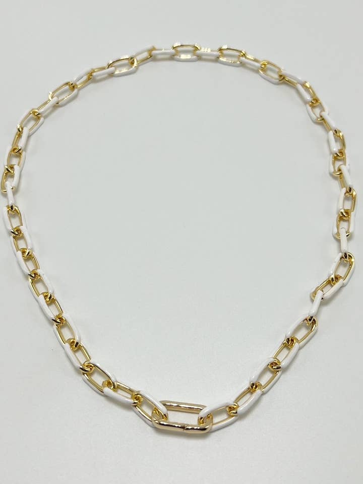 The Reese Necklace - White and Gold for wholesale by Stoll & Heart