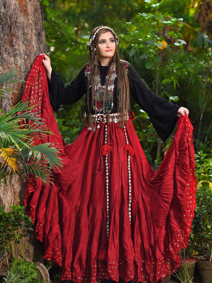 Senoritas Skirt Red for wholesale by Senoritas Tribal Designs