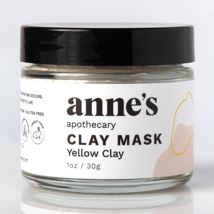 Kleimasker met gele klei voor wholesale door Anne's Apothecary
