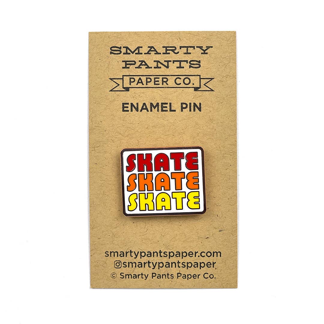 Smarty Pants Paper - Wholesale Lapel Pin/Button - Skate Skate Skate Pin1