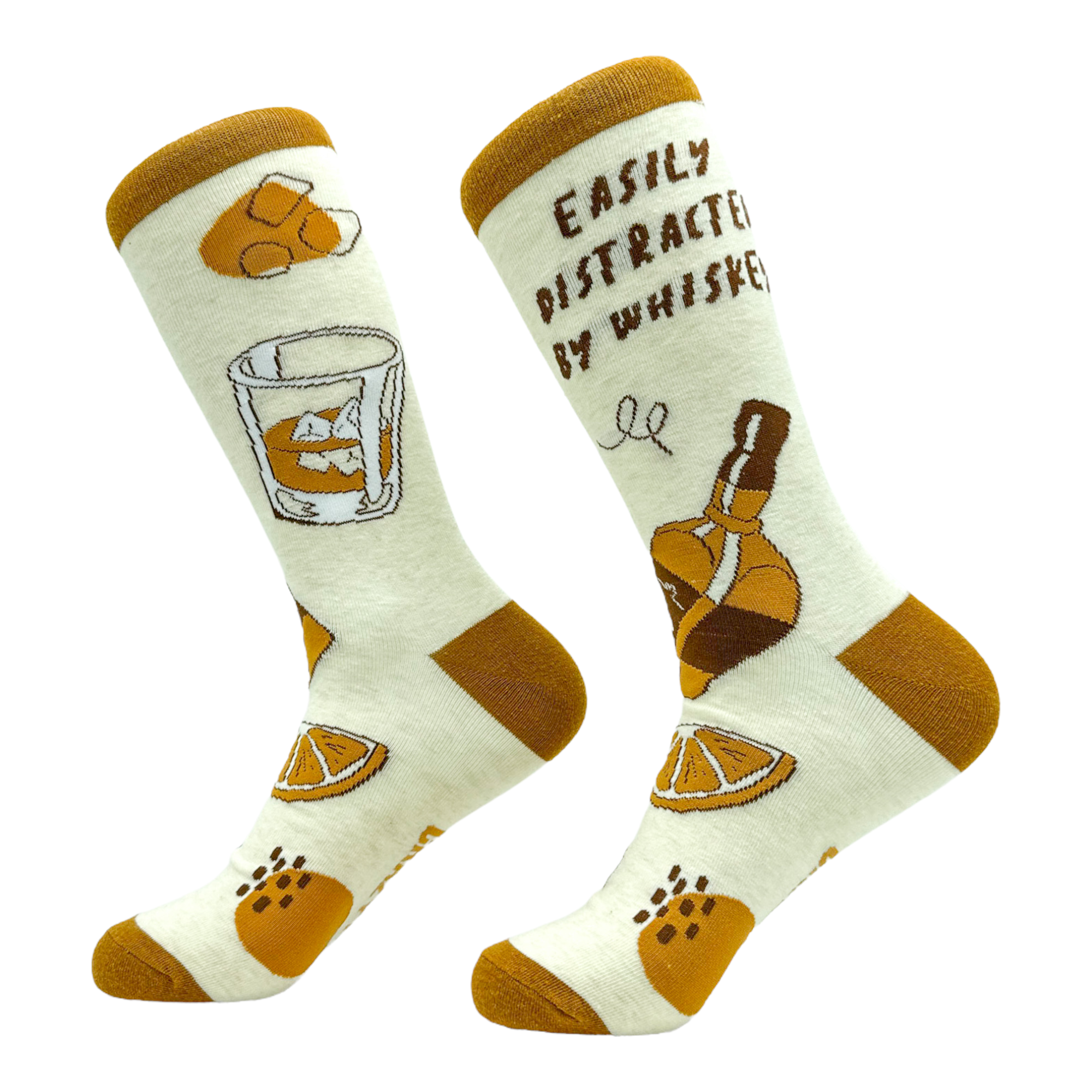 Men's Easily Distracted By Whiskey Socks Funny Liquor for wholesale on Faire1