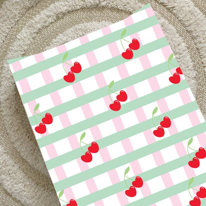 Cherry Wedge Changing Mat | Handmade UK | Bold Baby Gift for wholesale by Bobbin and Bumble - Baby Changing Mats
