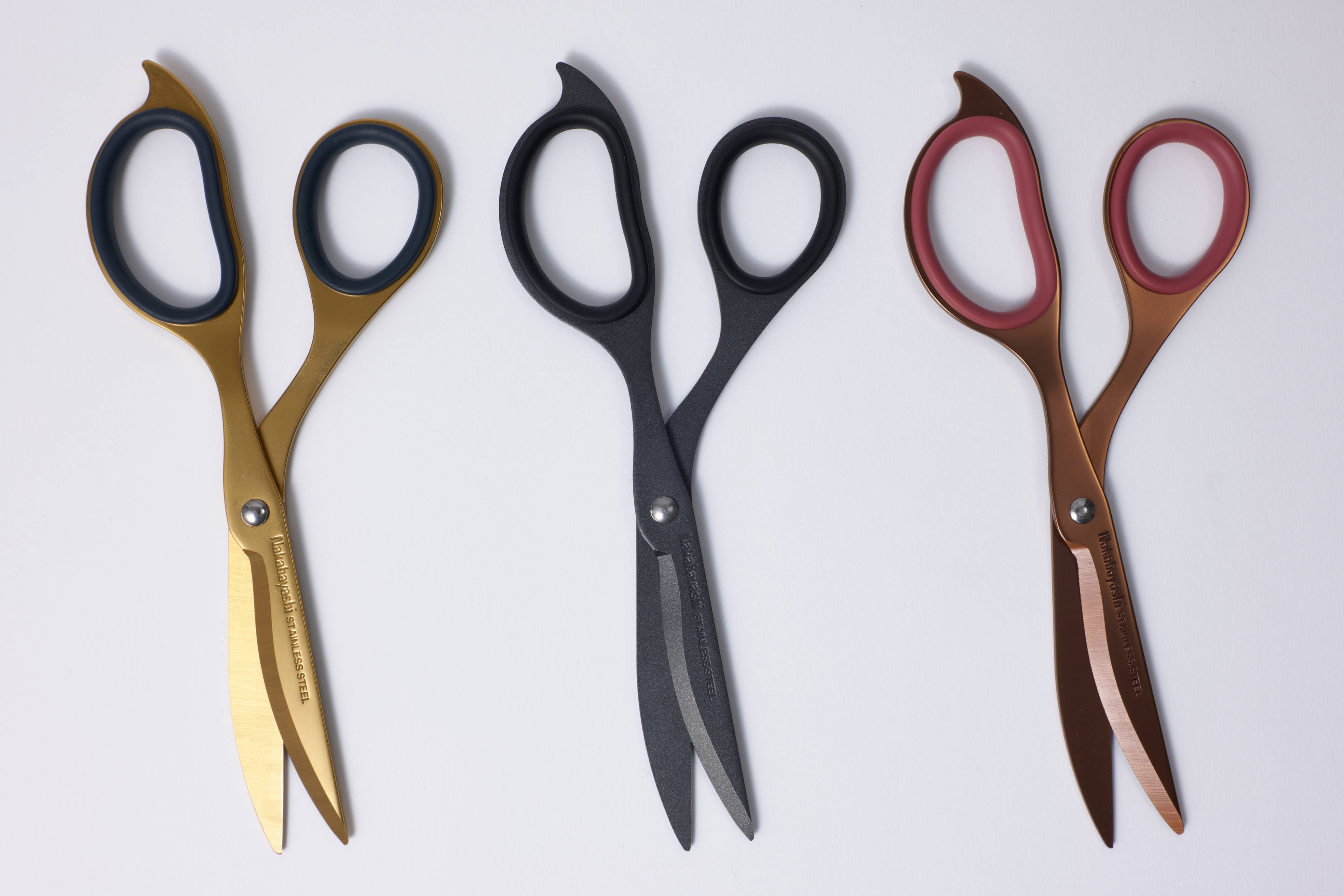 NAKABAYASHI Stationery - Wholesale Scissors - Hikigiri Slim Scissors for Delicate Cutting Titanium PINK1