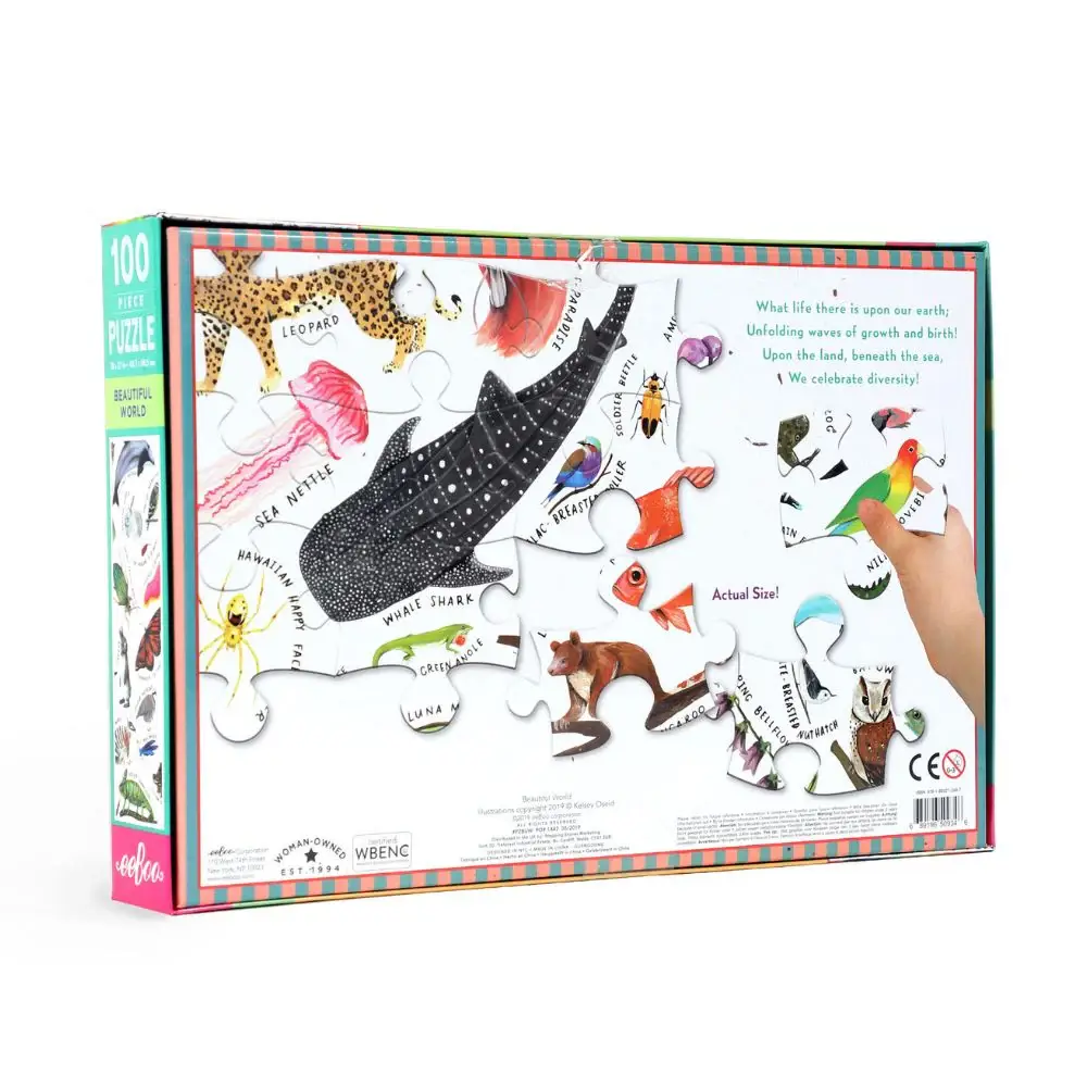 Just Imagine Toys - Vente Puzzle – enfant - EeBoo Beautiful World - Puzzle de 100 pièces4
