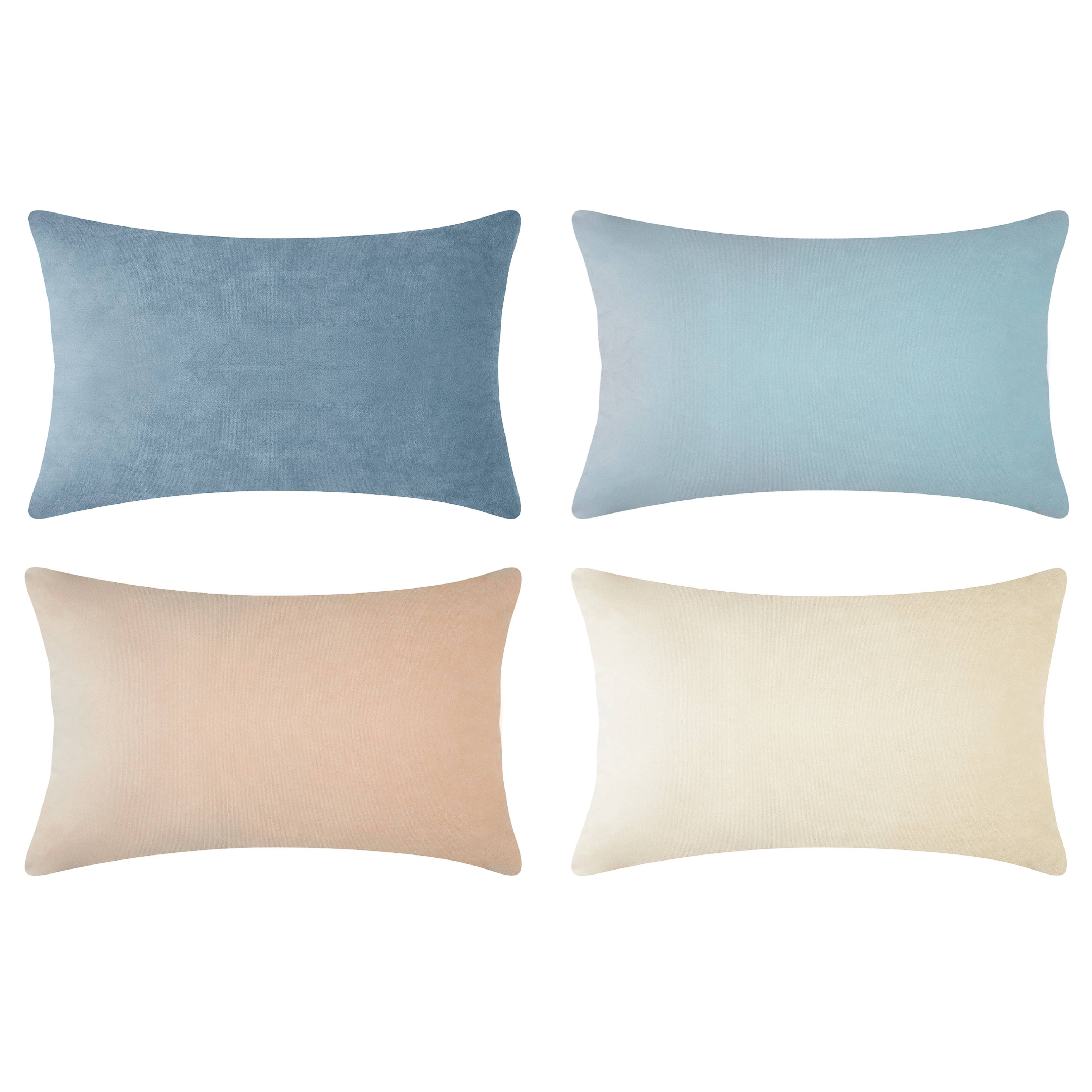 Monday Moose - Wholesale Throw/Decorative Pillow - Samara Pillow Covers (4-Pack) - Beige/Light Blue0