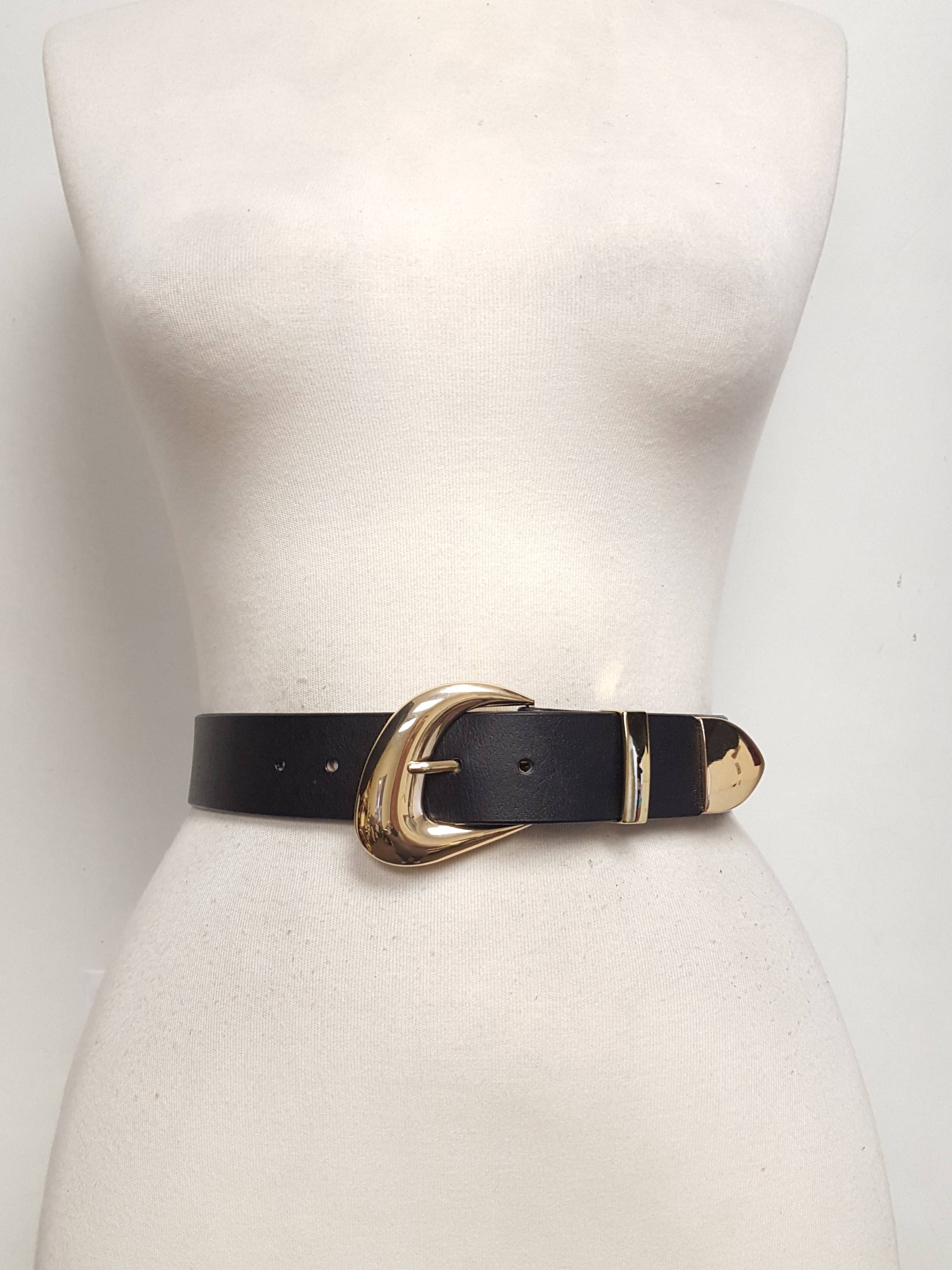 Axesoria West - Wholesale Belt - Women's - Gold Tone Buckle set w. Genuine Leather belt 2