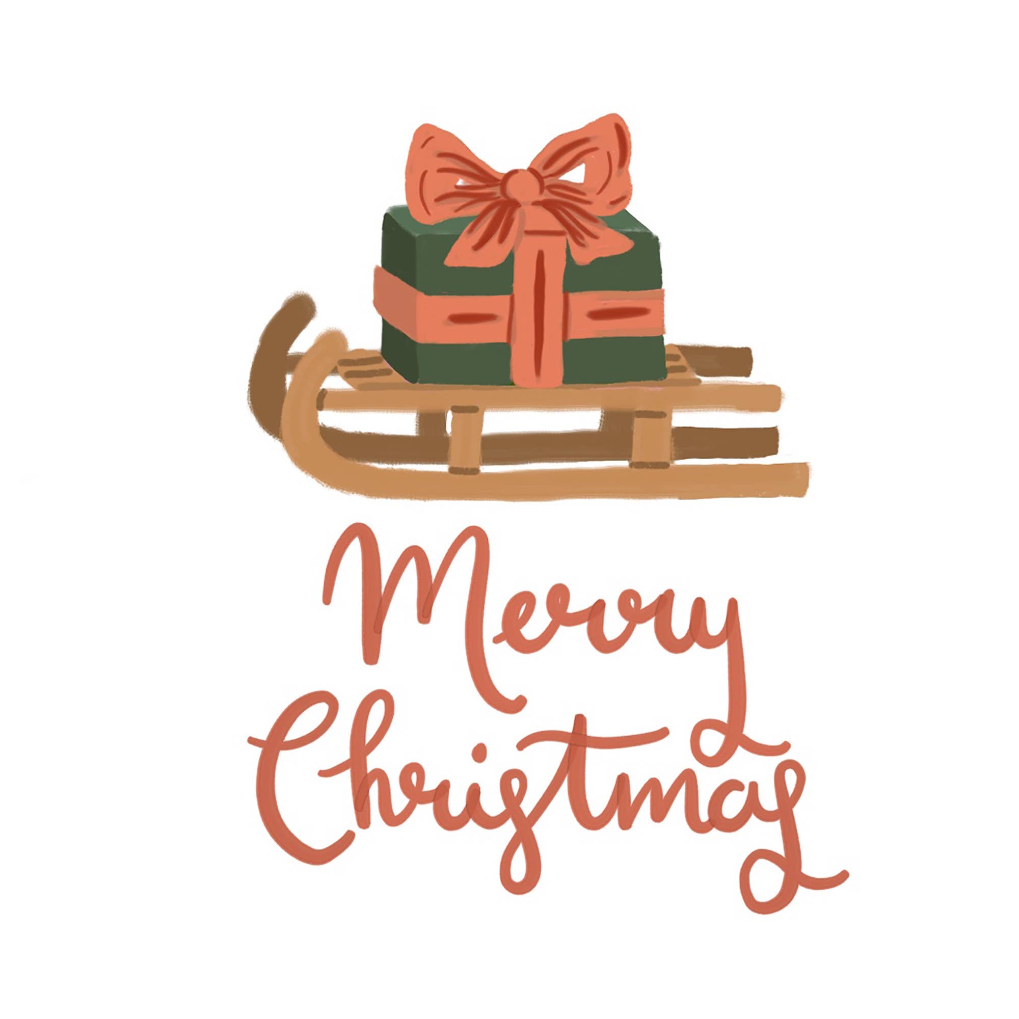 Lomond Paper Co – wholesale Christmas card – Sledge & Present Merry Christmas Card5