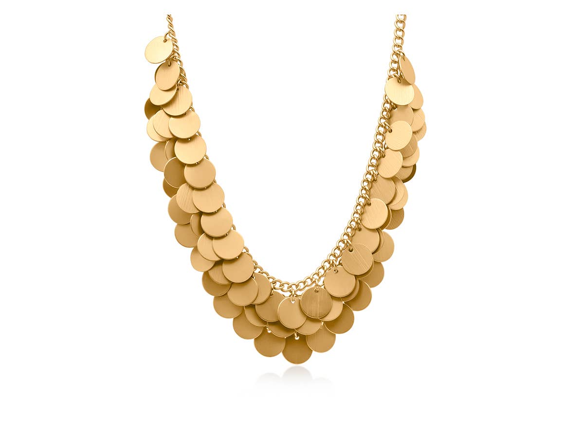 Big Metal London – wholesale Link & chain necklace – Bahia Coin Statement Necklace0